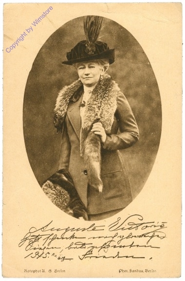 Feldpostkarte der Kaiserin Auguste Victoria