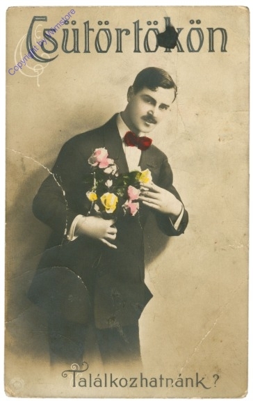 Mann mit Blumen