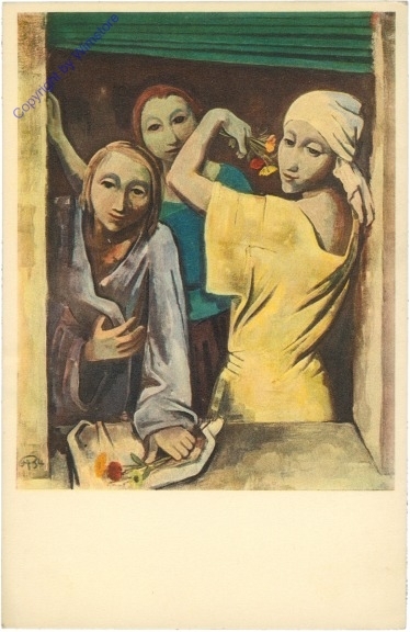 Hofer, Karl: Girls throwing flowers