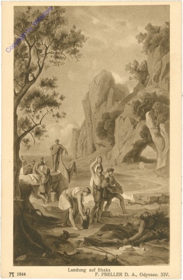 ak206905 Preller, F.: Landung auf Ithaka