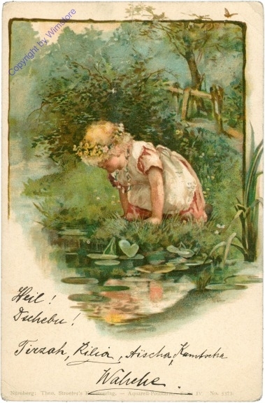 Mädchen am Teich
