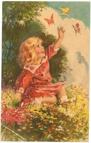 Mädchen mit Schmetterlingen