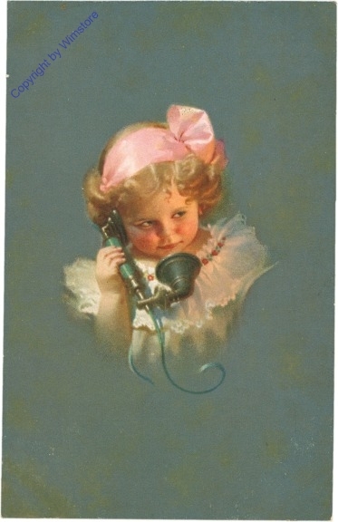 Mädchen am Telefon