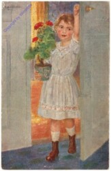 ak207333 Mädchen mit Blumentopf