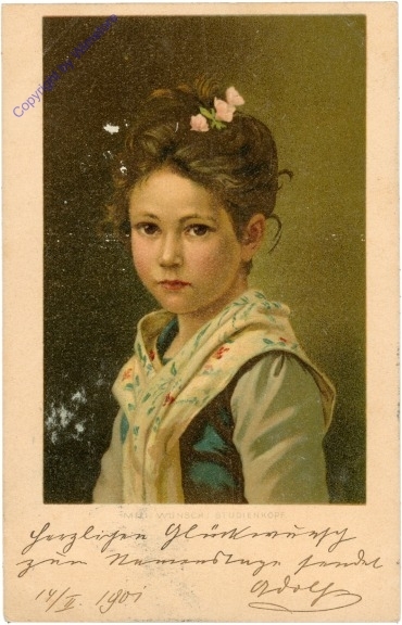 Mädchen mit Blumen im Haar