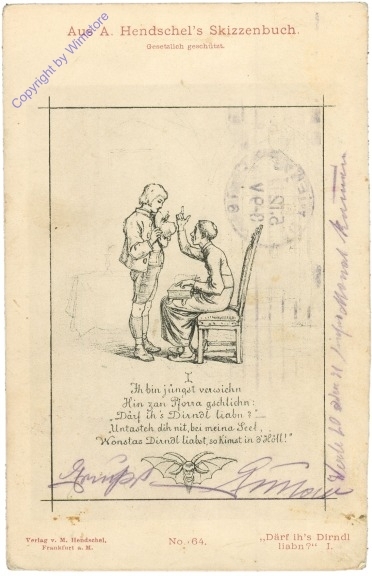 ak207448 Hendschel, A.: Därf ih's Dirndl liabn?