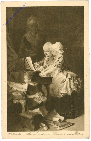 ak207470 Schneider, H.: Mozart und seine Schwester am Klavier