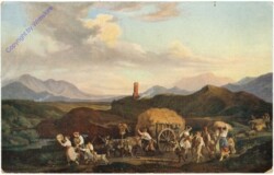 Richter, Ludwig: Erntezug in der römischen Campagna