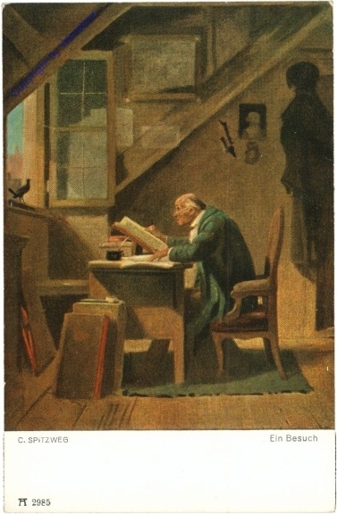 ak207562 Spitzweg, Carl: Ein Besuch