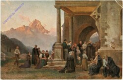 Riefstahl, Prof.: Vor der Kirche
