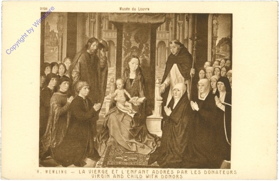 ak207619 Memling: La Vierge et l'Enfant adores par les Donateurs