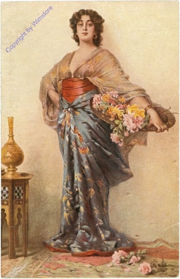 ak207699 Sichel, N.: Blumenmädchen