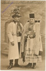 Sächs. Bauernpaar in Wintertracht