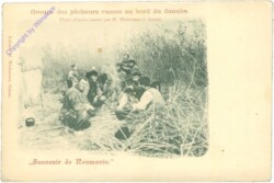 ak208707 Groupe ees pecheurs russes au bord du danube