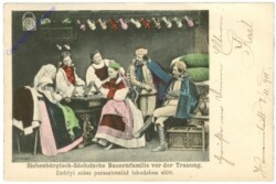 Siebenbürgisch-Sächsische Bauernfamilie vor der Trauung