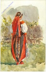 Konfirmiertes Mädchen aus Körösfö, Siebenbürgen