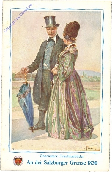 ak208764 Tracht: An der Salzburger Grenze 1830