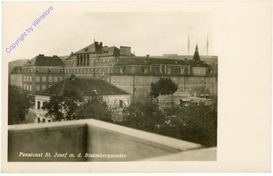 Wien 21, Strebersdorf: Pensionat "St. Josef" m.d. Bisambergsender