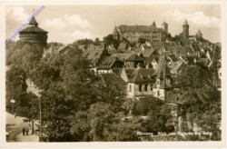 Nürnberg, Blick vom Hallertor zur Burg