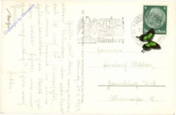 Nürnberg, Blick vom Hallertor zur Burg