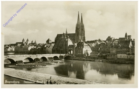 ak209849 Regensburg, Steinerne Brücke