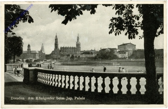 Dresden, Am Königsufer beim Jap. Palais