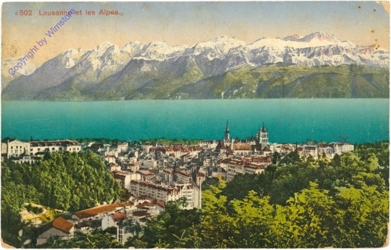 Lausanne, et les Alpes
