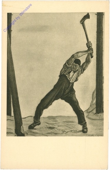 ak209932 Hodler, Ferd.: Der Holzfäller