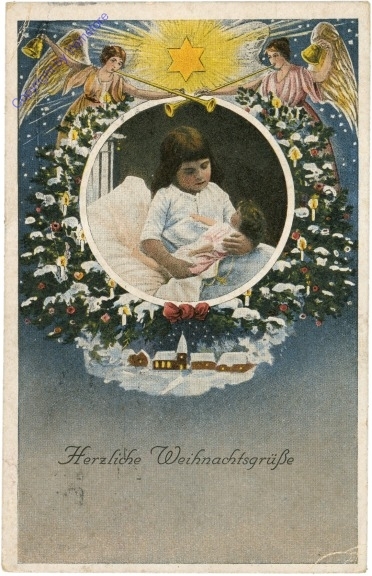 ak209978 Mädchen mit Puppe