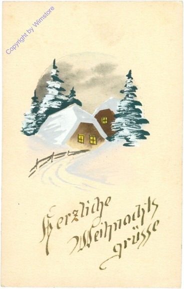 Verschneite Häuser