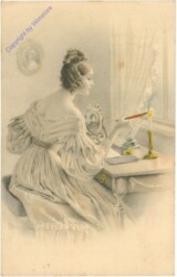 Dame am Schreibtisch