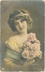 Dame mit Blumen