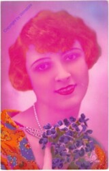 ak210688 Dame mit Blume