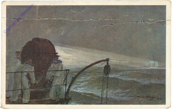 ak210738 Heussner Harry: Absuchen der See mit dem Scheinwerfer