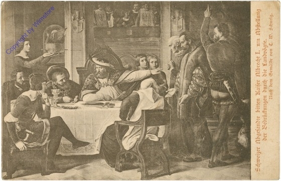 ak210815 Schurig: Schweizer Abgesandte bitten Kaiser Albrecht I. um Abstellung...