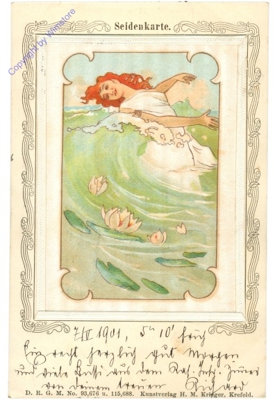ak210934 Seidenkarte aus 1901