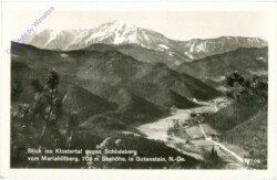 Gutenstein, Blick ins Klostertal gegen Schneeberg vom Mariahilfberg