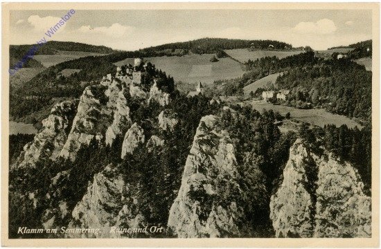 Klamm am Semmering, Ruine und Ort