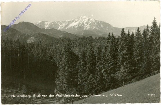 ak211439 Mariahilfberg, Blick von der Wallfahrtskirche geg. Schneeberg