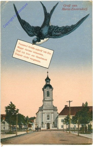 Maria Enzersdorf, Wallfahrtskirche, Gruss aus