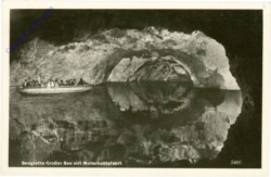 Mödling, Seegrotte Hinterbrühl, Großer See mit Motorbootsfahrt