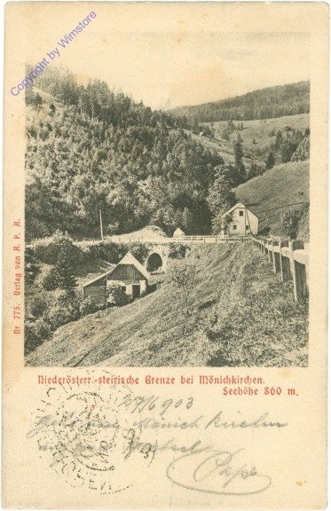 Mönichkirchen, niederösterr.-steirische Grenze
