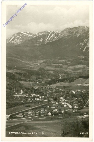ak211600 Payerbach, mit der Rax