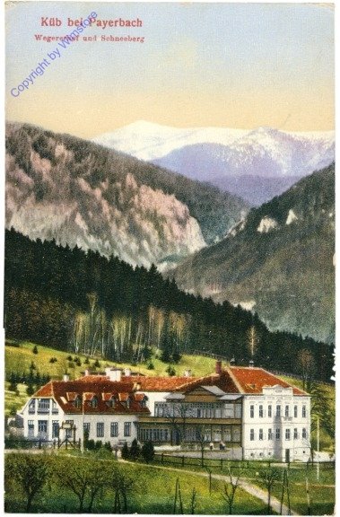 ak211602 Payerbach, Küb, Wegererhof und Schneeberg