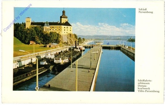 Persenbeug, Schloss, Schiffahrtsschleusen Donaukraftwerk Ybbs-Persenbeug