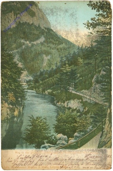 ak211689 Rax, Weg in das große Höllental