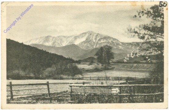 Schneeberg, vom Jagasitz aus