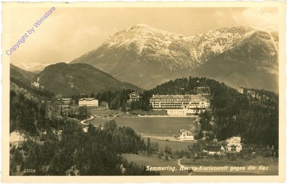 Semmering, Heeres-Kurlazarett gegen die Rax