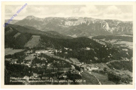Semmering, Panorama v. Sonnwendstein gegen Rax