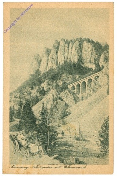Semmering, Adlitzgraben mit Polleroswand
